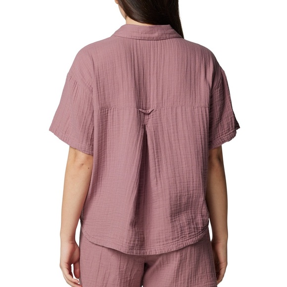 Columbia Holly Hydeaway Breezy Cotton Button-Up Top - Picture 3 of 3